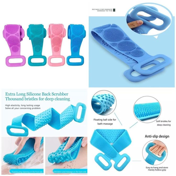🔥 Exfoliating Back Scrubber for Shower