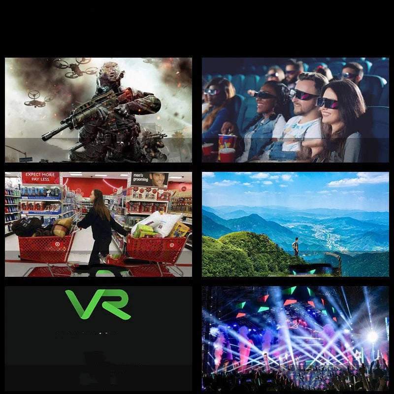 VRG Pro 3D VR Headset – Full-Screen Wide-Angle Virtual Reality Glasses for 5–7”