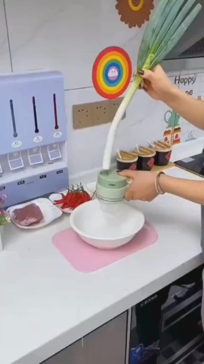 Wireless Electric Food Chopper | USB Rechargeable Mini Garlic Vegetable Chopper | Portable Blender for Kitchen | UAE KSA